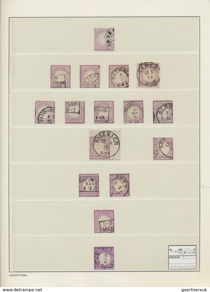 Deutsches Reich - Brustschild: 1872, Spezialsammlung Kleiner Brustschild Von Ca. 215 Marken Mit Schw - Colecciones