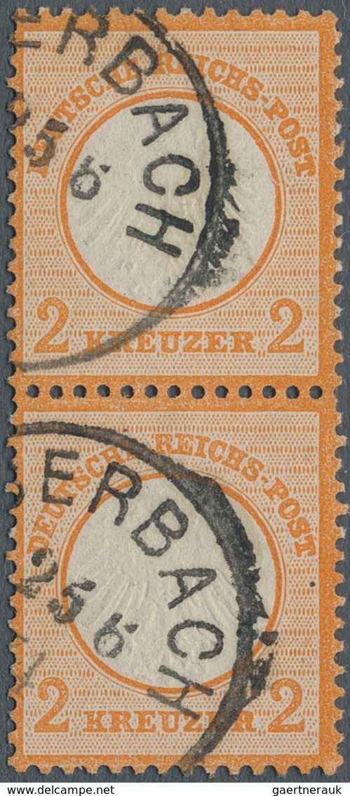 Deutsches Reich - Brustschild: 1872/1874, Lot Von Vier Marken: MiNr. 1 Auf Unkompletter Karte, 11 Mi - Verzamelingen