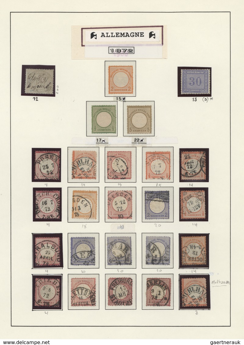 Deutsches Reich - Brustschild: 1872/1874, Meist Gestempelte Und Teils Auch Ungebrauchte Sammlung Von - Colecciones