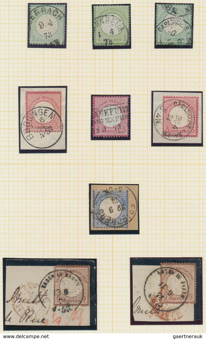 Deutsches Reich - Brustschild: 1872/1874, Saubere Gestempelte Sammlung Von 105 Marken Kleiner Und Gr - Sammlungen