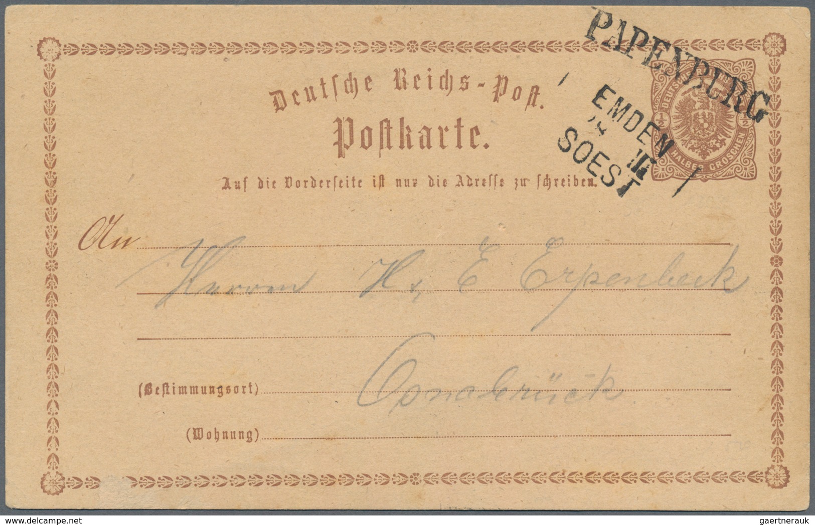 Deutsches Reich - Brustschild: 1872/1875 Ca., Gehaltvoller Sammlungsbestand Mit Ca.60 Briefen, Karte - Colecciones
