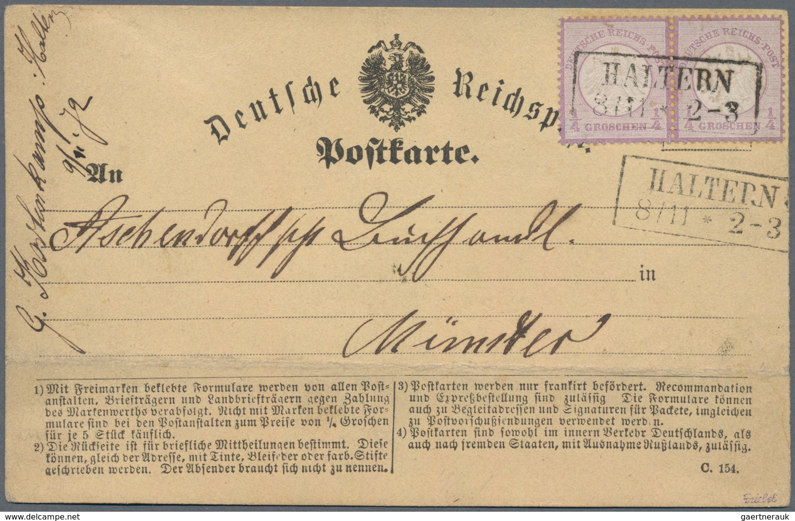 Deutsches Reich - Brustschild: 1872/1875 Ca., Gehaltvoller Sammlungsbestand Mit Ca.60 Briefen, Karte - Verzamelingen