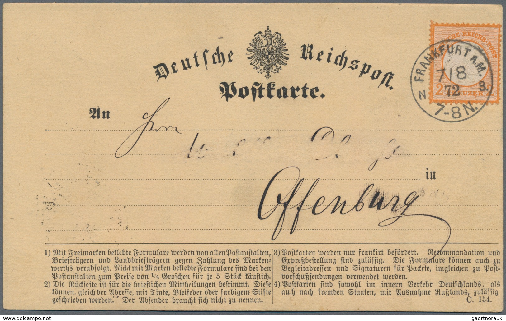 Deutsches Reich - Brustschild: 1872/1875 ca., gehaltvoller Sammlungsbestand mit ca.60 Briefen, Karte