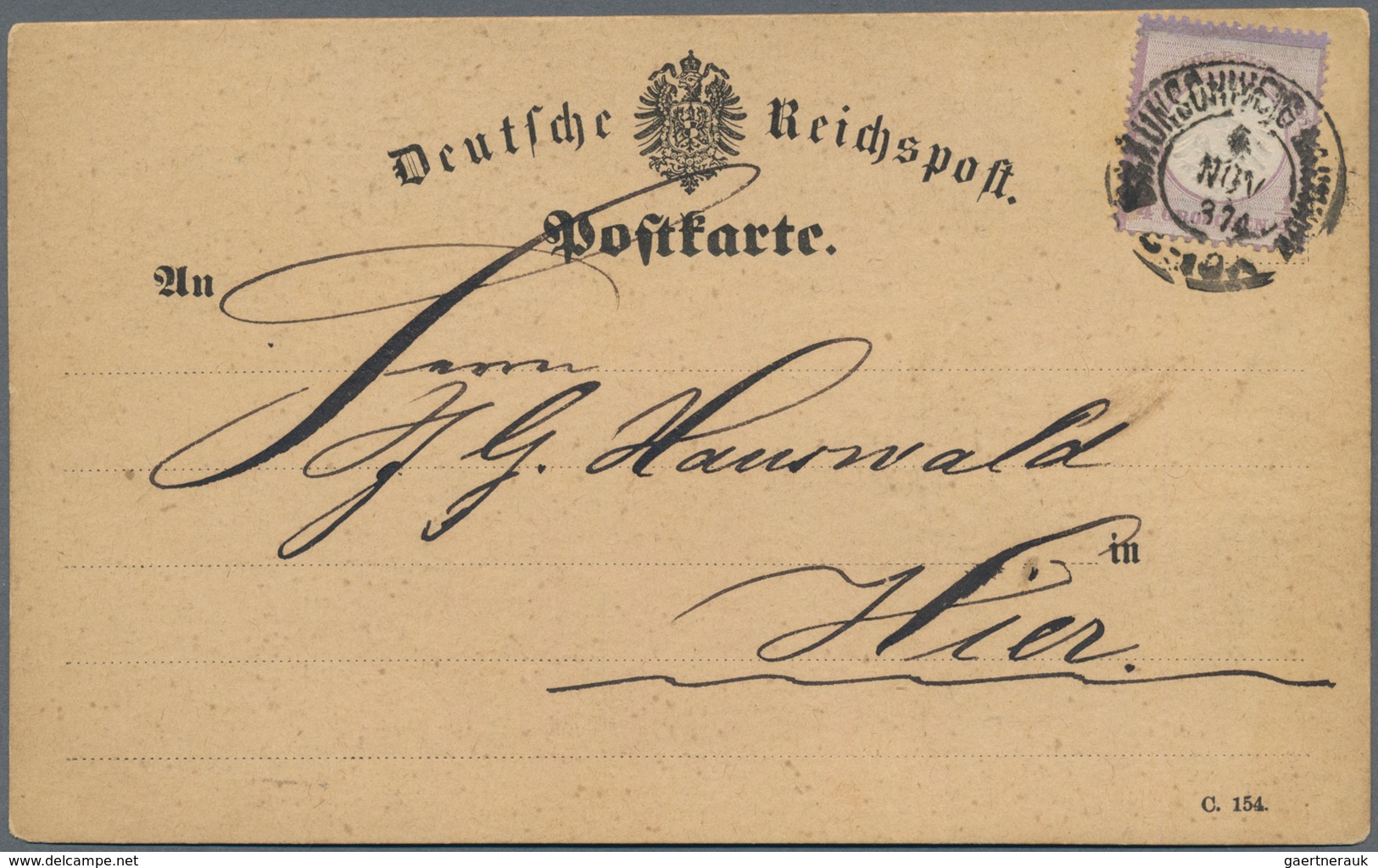 Deutsches Reich - Brustschild: 1872/1875, Interessantes Konvolut Mit 12 Belegen, Dabei 3 X MiNr.2 Au - Colecciones