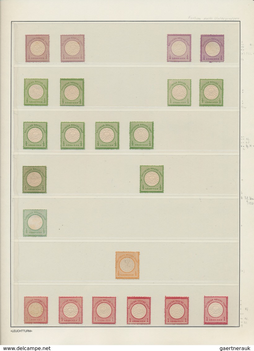 Deutsches Reich - Brustschild: 1872/74 Spezialsammlung Großer Brustschild Von 100 Meist POSTFRISCHEN - Colecciones