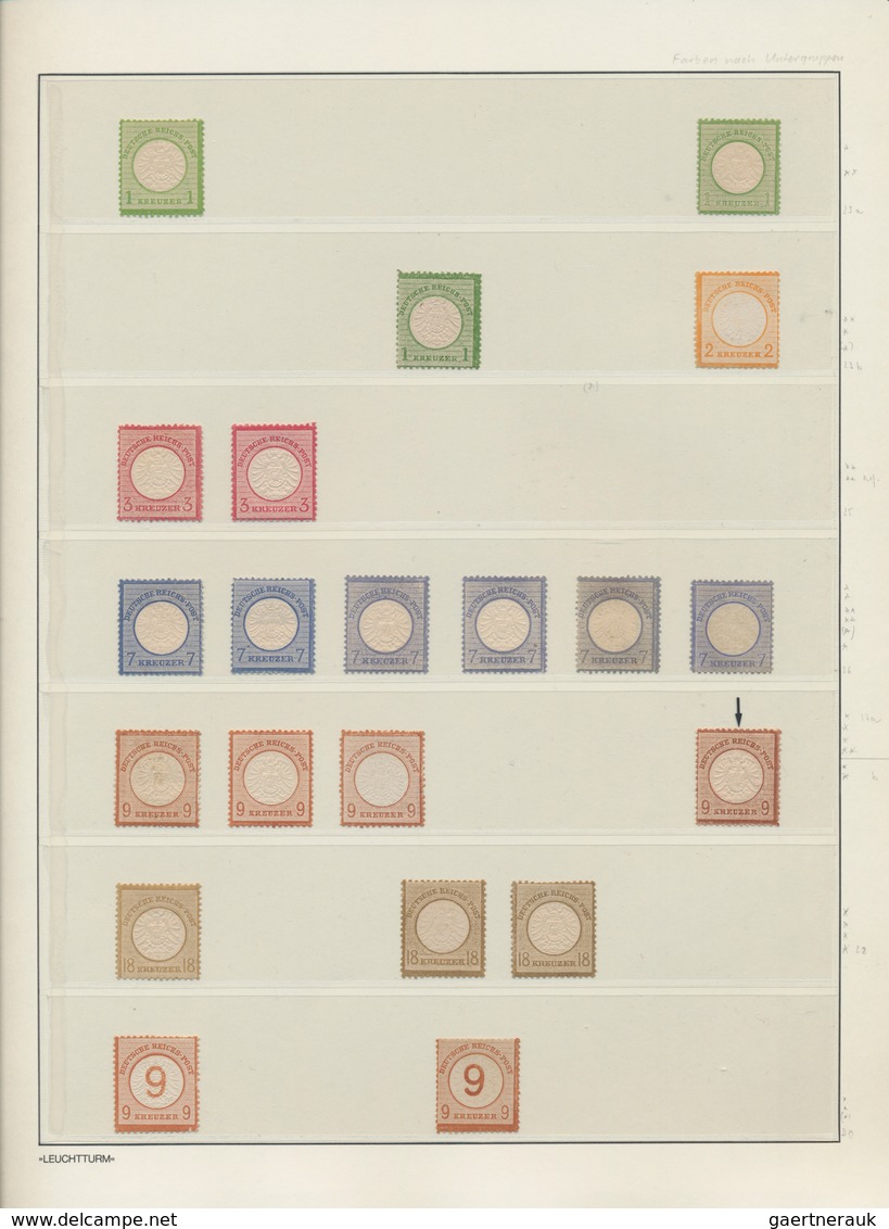 Deutsches Reich - Brustschild: 1872/74 Spezialsammlung Großer Brustschild Von 100 Meist POSTFRISCHEN - Verzamelingen