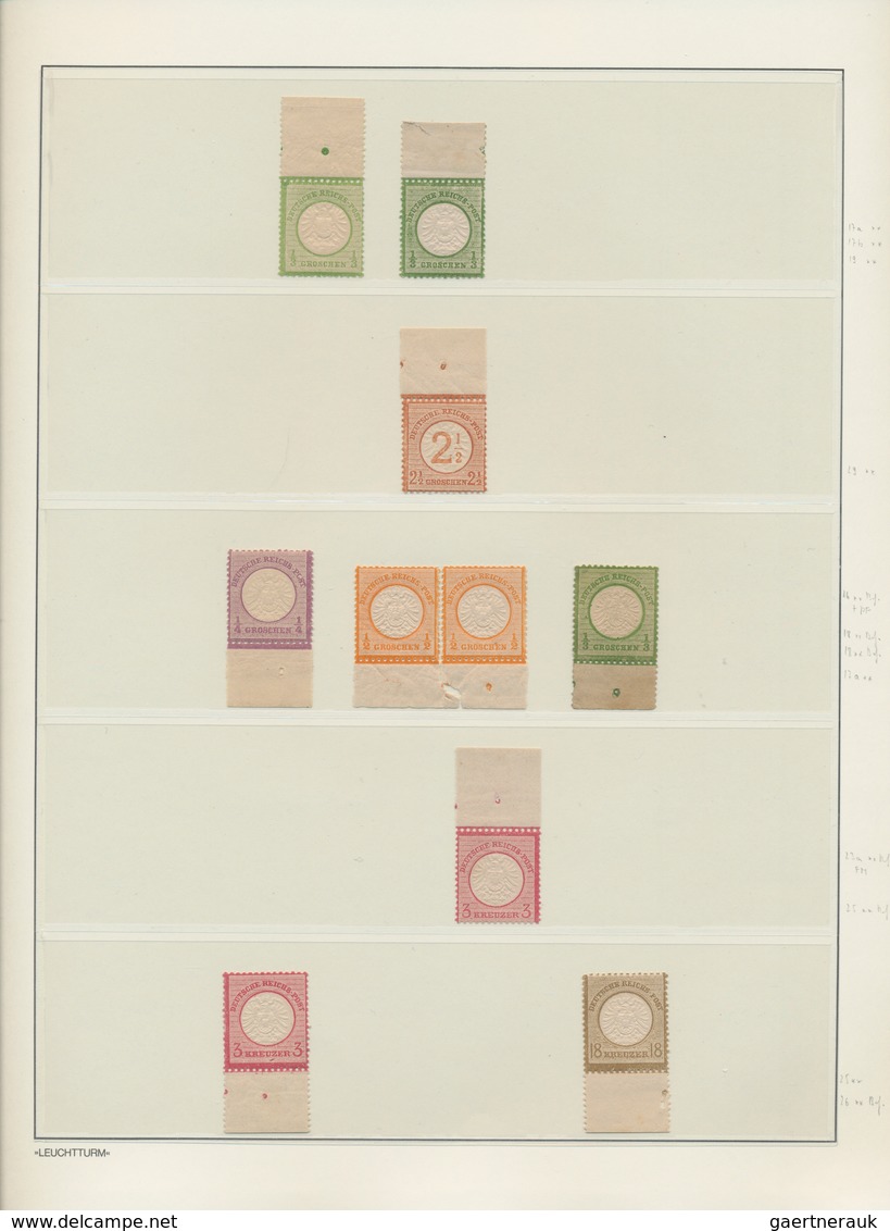 Deutsches Reich - Brustschild: 1872/74 Spezialsammlung Großer Brustschild Von 100 Meist POSTFRISCHEN - Colecciones