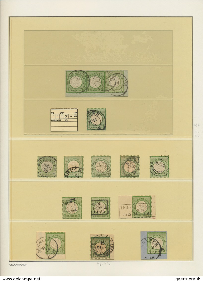 Deutsches Reich - Brustschild: 1872/74 Spezialsammlung Großer Brustschild Von 127 Marken Mit Schwerp - Colecciones