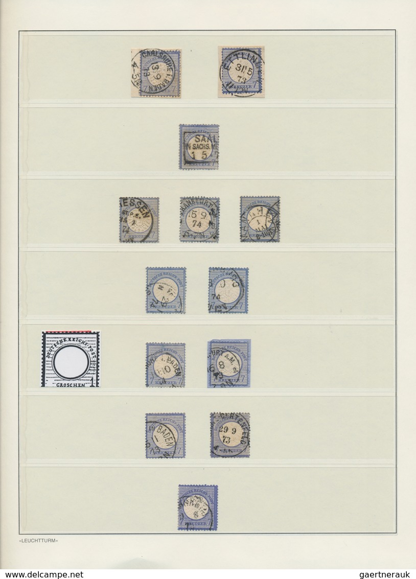 Deutsches Reich - Brustschild: 1872/74 Spezialsammlung Großer Brustschild Von 198 Meist Kreuzerwerte - Verzamelingen