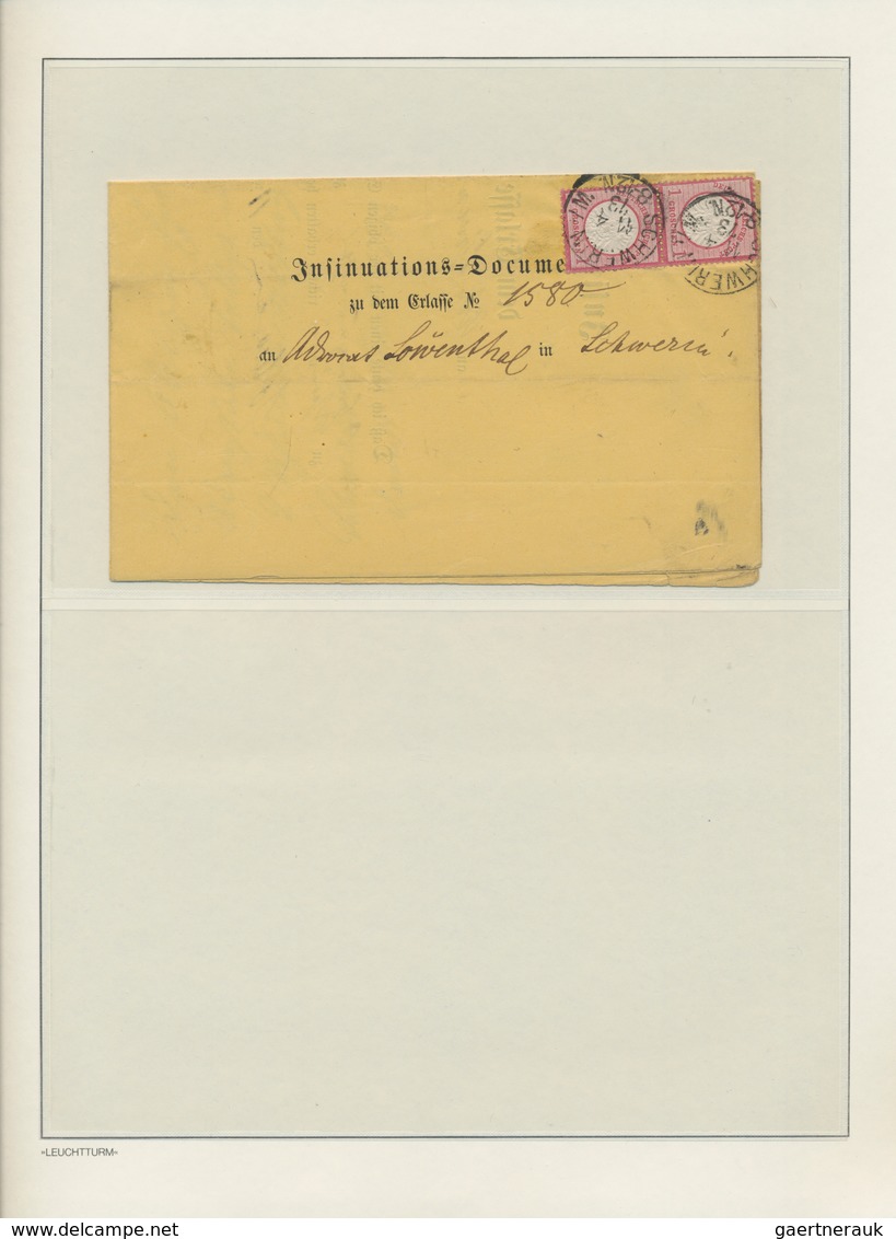 Deutsches Reich - Brustschild: 1872/74 Spezialsammlung Großer Brustschild Von 244 Marken Und 57 Brie - Verzamelingen
