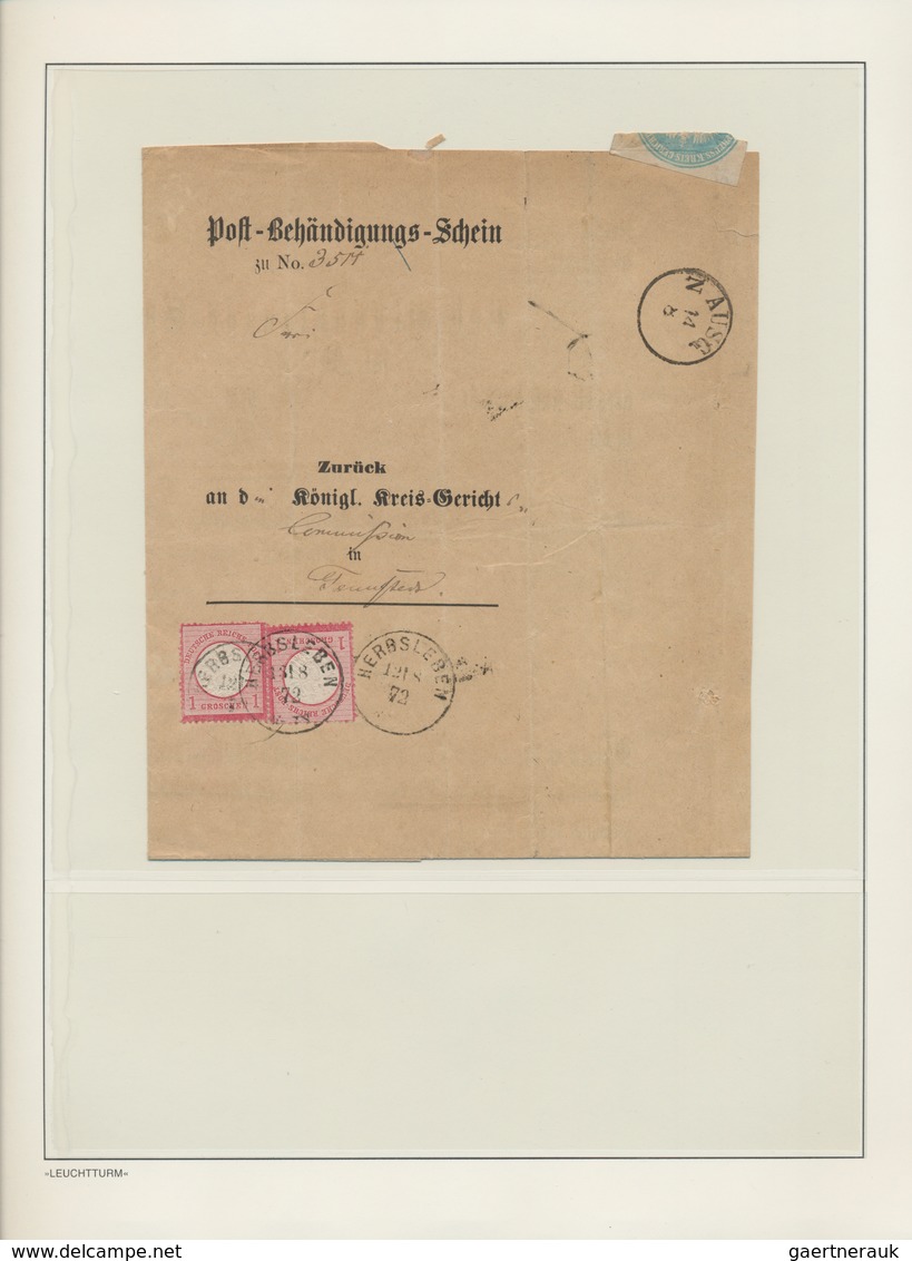 Deutsches Reich - Brustschild: 1872/74 Spezialsammlung Großer Brustschild Von 244 Marken Und 57 Brie - Sammlungen