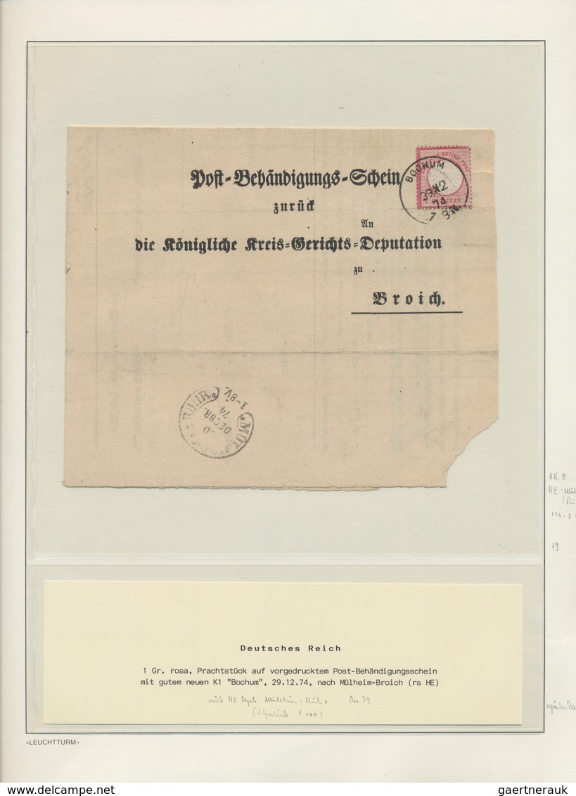 Deutsches Reich - Brustschild: 1872/74 Spezialsammlung Großer Brustschild von 244 Marken und 57 Brie