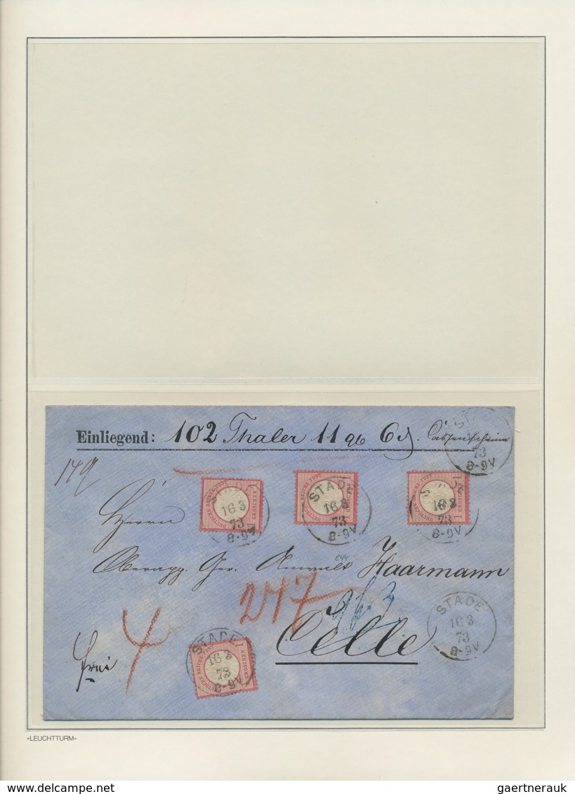 Deutsches Reich - Brustschild: 1872/74 Spezialsammlung Großer Brustschild von 244 Marken und 57 Brie