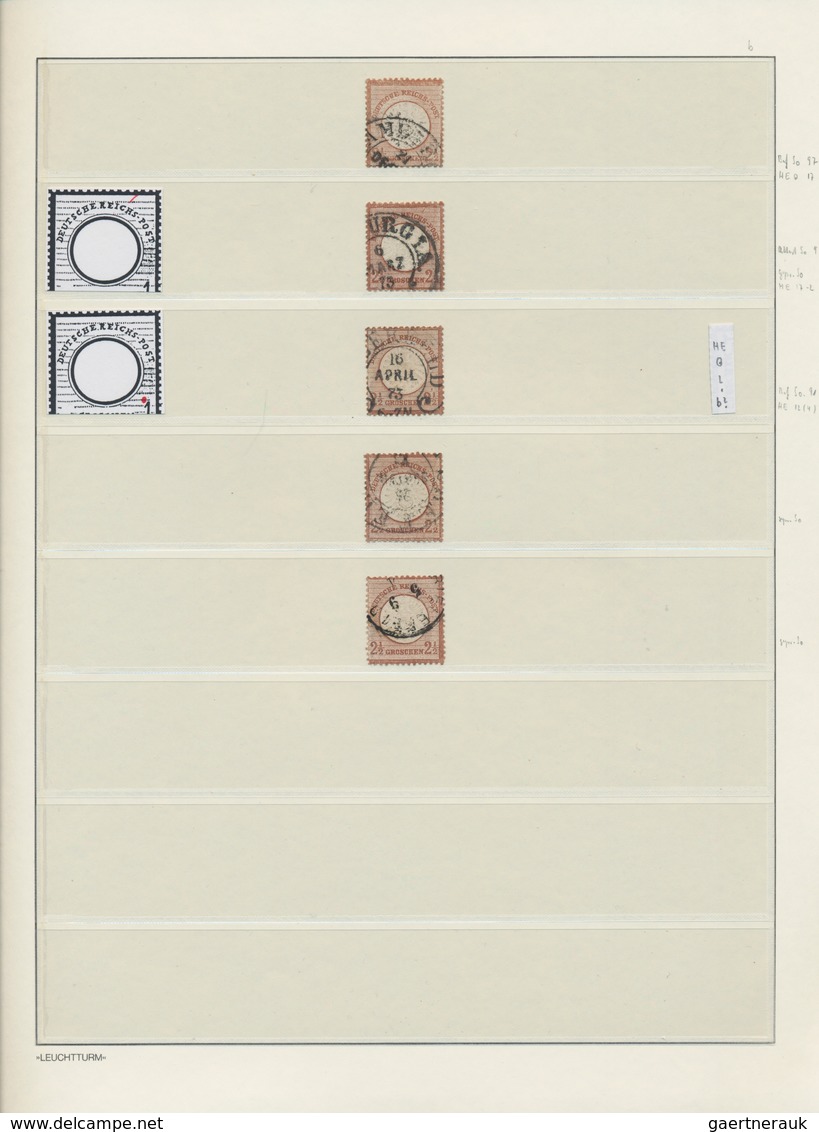 Deutsches Reich - Brustschild: 1872/74 Spezialsammlung Großer Brustschild von 244 Marken und 57 Brie