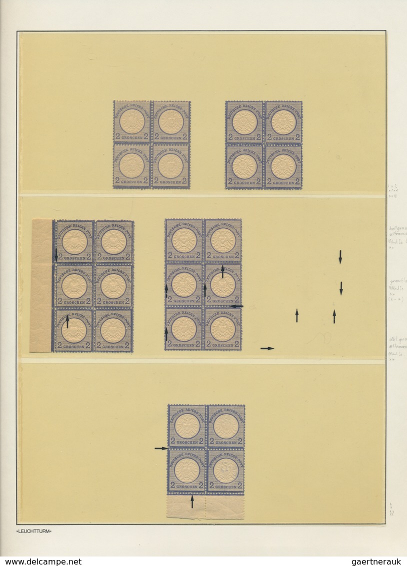 Deutsches Reich - Brustschild: 1872/74 Spezialsammlung Großer Brustschild Von 97 Marken In Meist POS - Verzamelingen