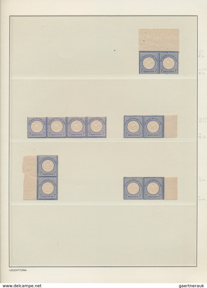 Deutsches Reich - Brustschild: 1872/74 Spezialsammlung Großer Brustschild Von 97 Marken In Meist POS - Colecciones