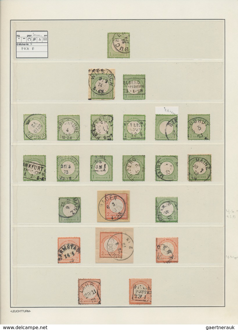 Deutsches Reich - Brustschild: 1872/74 Spezialsammlung Kleiner Brustschild Und Innendienst Mit Ca. 1 - Sammlungen