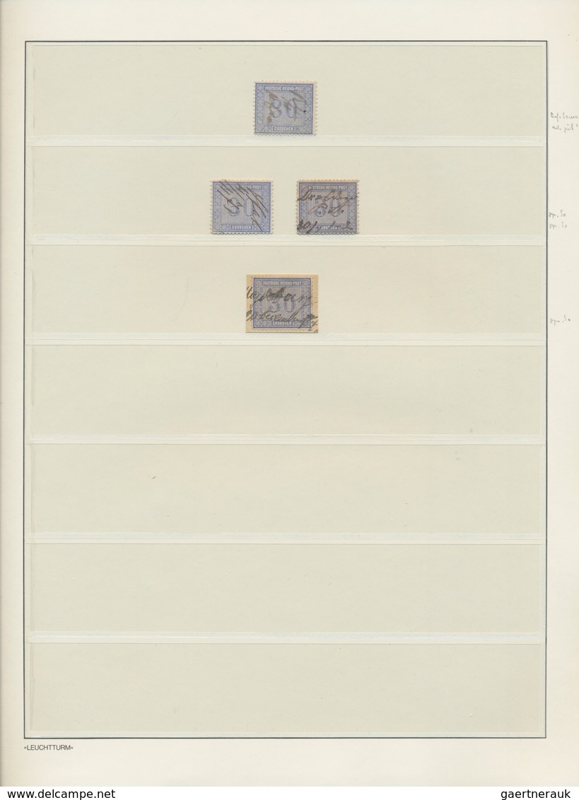 Deutsches Reich - Brustschild: 1872/74 Spezialsammlung Kleiner Brustschild Und Innendienst Mit Ca. 1 - Sammlungen