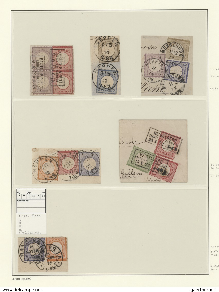 Deutsches Reich - Brustschild: 1872/74 Spezialsammlung Mit Ausgaben-MiF Kleiner Schild/Großer Schild - Colecciones