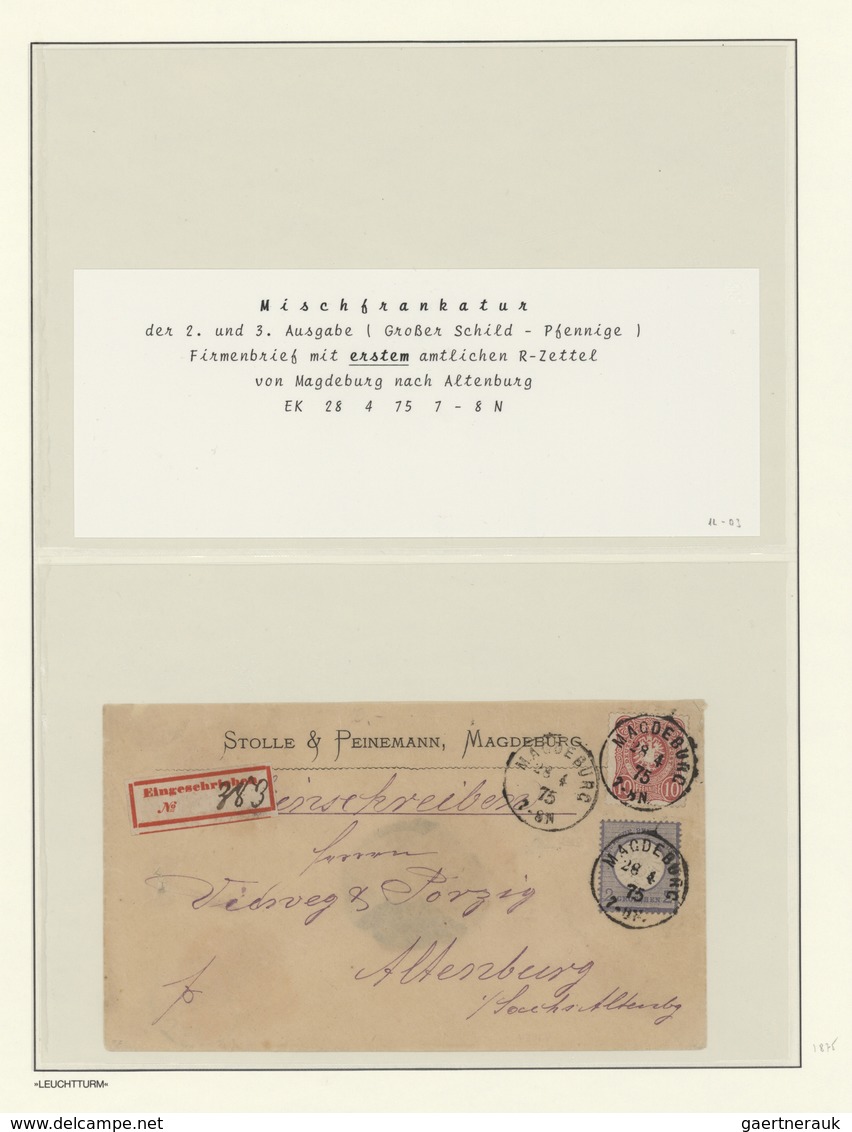 Deutsches Reich - Brustschild: 1872/74 Spezialsammlung Mit Ausgaben-MiF Kleiner Schild/Großer Schild - Verzamelingen