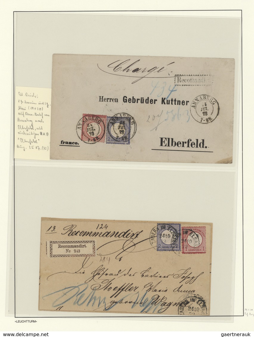 Deutsches Reich - Brustschild: 1872/74 Spezialsammlung PORTOSTUFEN Und UNZUREICHEND FRANKIERTE BRIEF - Sammlungen