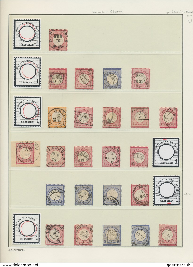 Deutsches Reich - Brustschild: 1872/74, Große Spezialsammlung Der Brustschild-Marken Mit VERSCHOBENE - Sammlungen