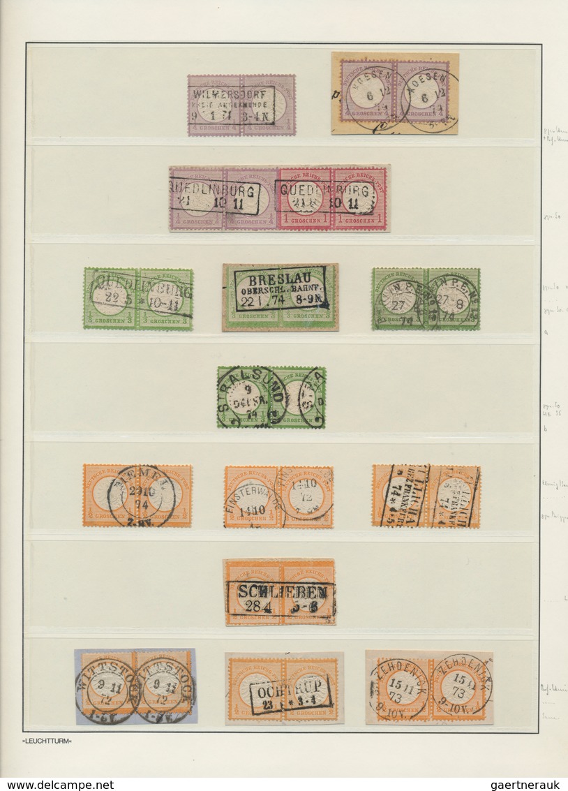 Deutsches Reich - Brustschild: 1872/74, Spezialsammlung GROSSER BRUSTSCHILD In GESTEMPLTEN EINHEITEN - Sammlungen