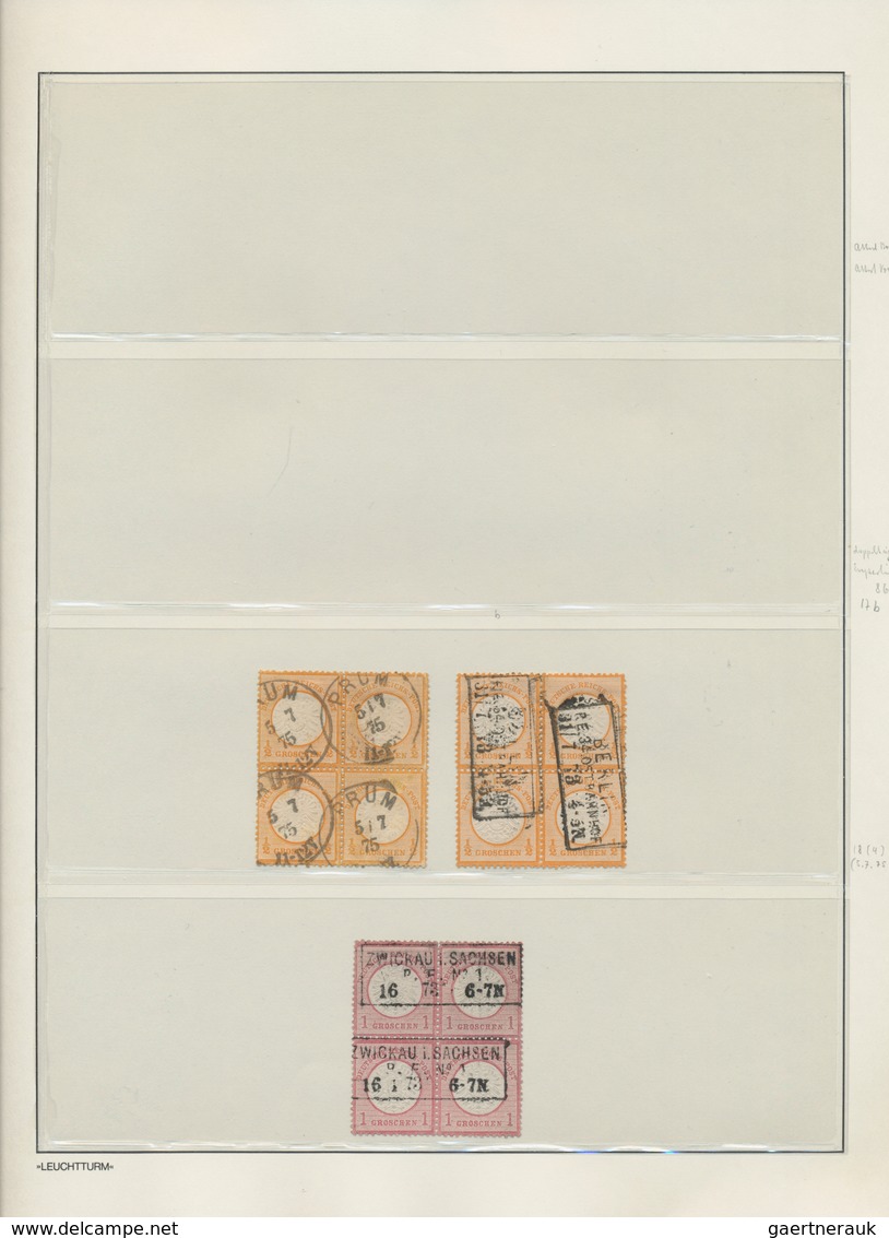 Deutsches Reich - Brustschild: 1872/74, Spezialsammlung GROSSER BRUSTSCHILD In GESTEMPLTEN EINHEITEN - Colecciones