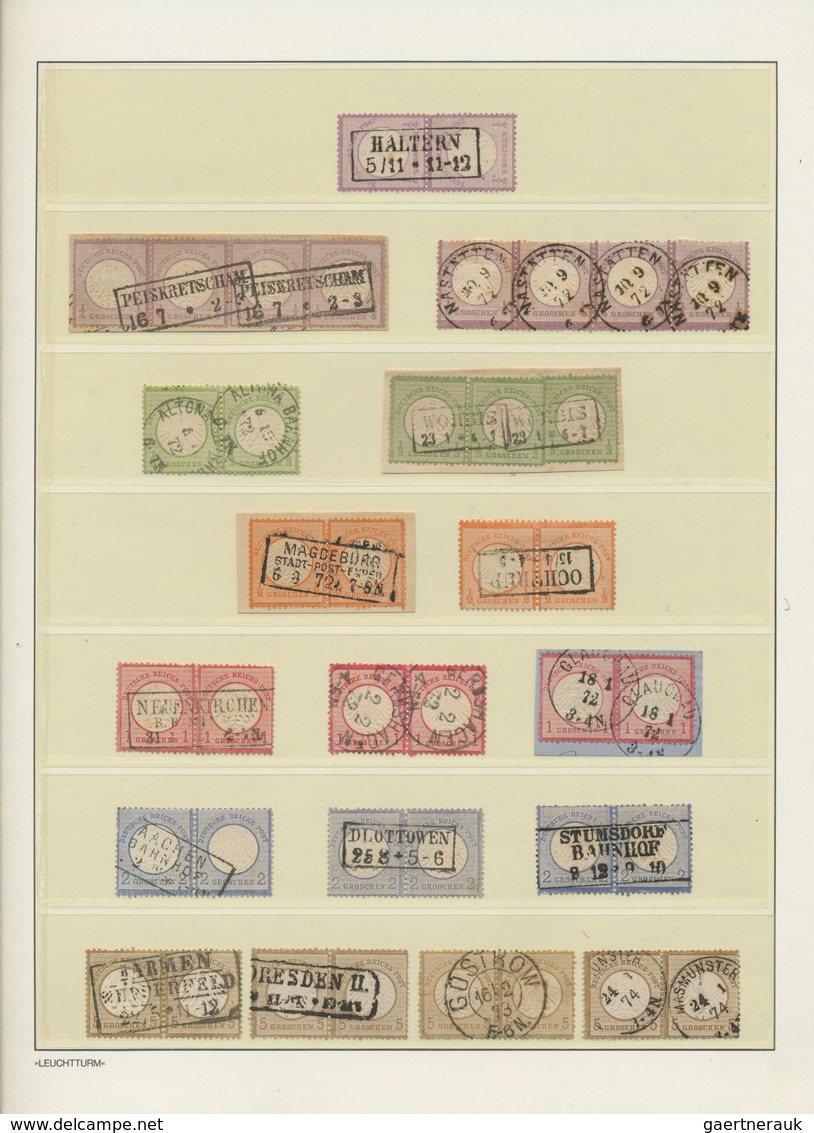 Deutsches Reich - Brustschild: 1872/74, Spezialsammlung KLEINER BRUSTSCHILD In GESTEMPLTEN EINHEITEN - Colecciones