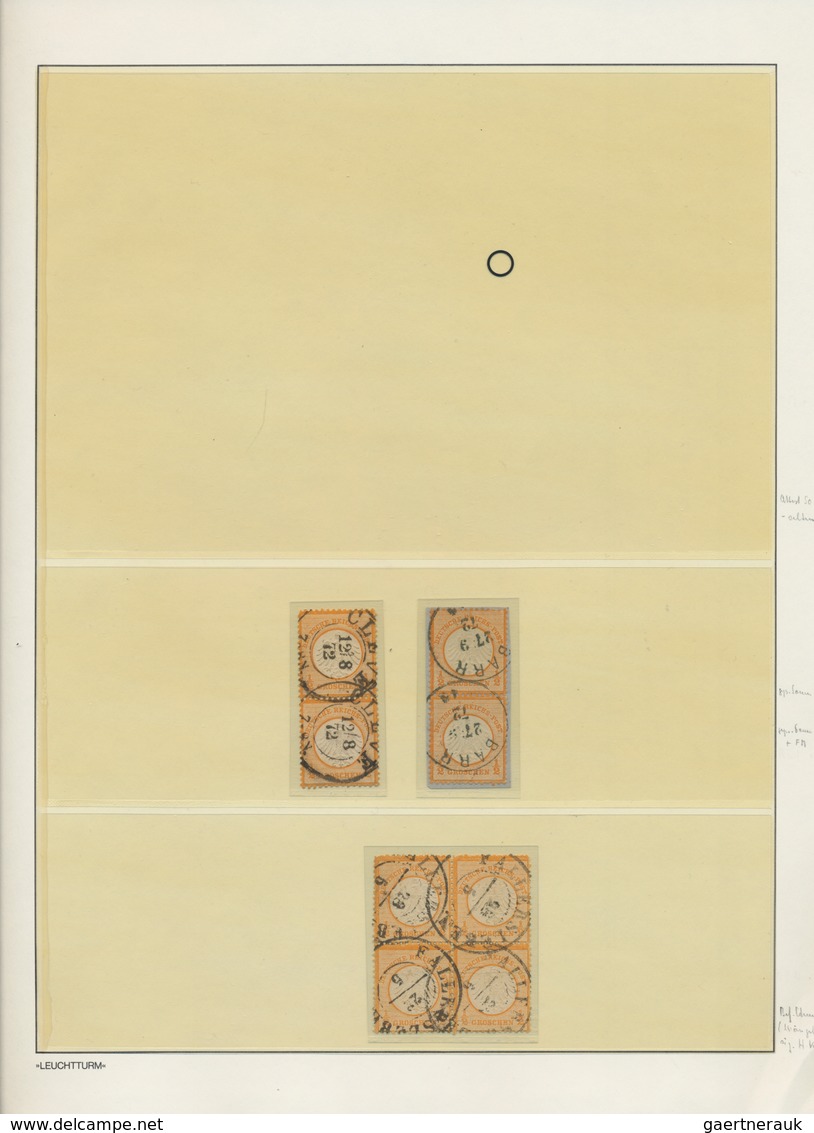 Deutsches Reich - Brustschild: 1872/74, Spezialsammlung KLEINER BRUSTSCHILD in GESTEMPLTEN EINHEITEN