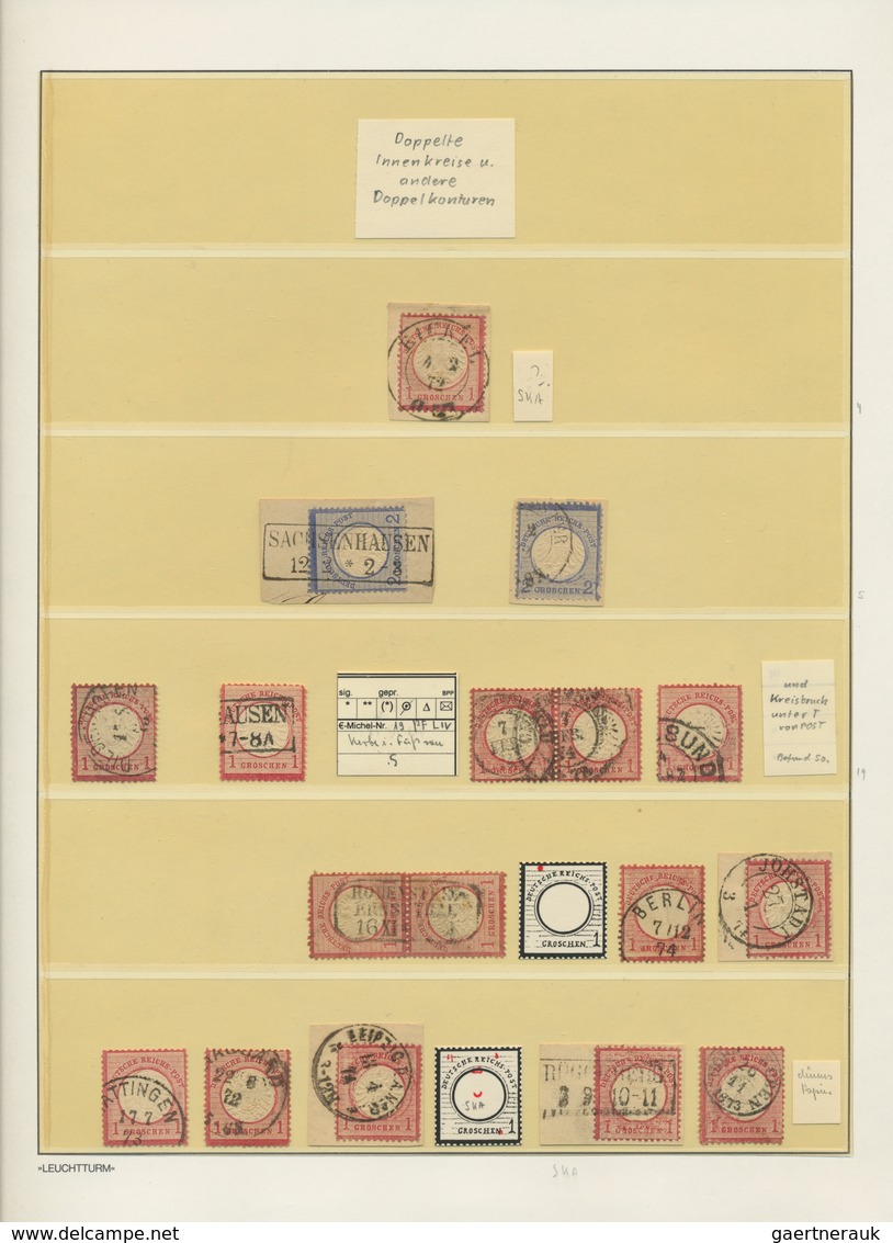 Deutsches Reich - Brustschild: 1872/74, Umfangreiche BRUSTSCHILD-Spezialsammlung SCHRAUBENKOPF-ABDRU - Colecciones