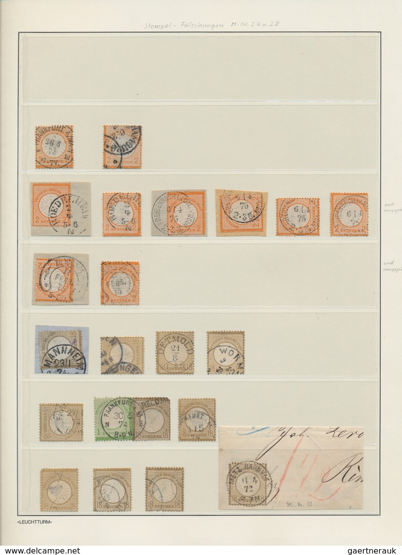 Deutsches Reich - Brustschild: 1872/74, Umfangreiche Spezialsammlung BRUSTSCHILD-(VER)FÄLSCHUNGEN -A - Sammlungen