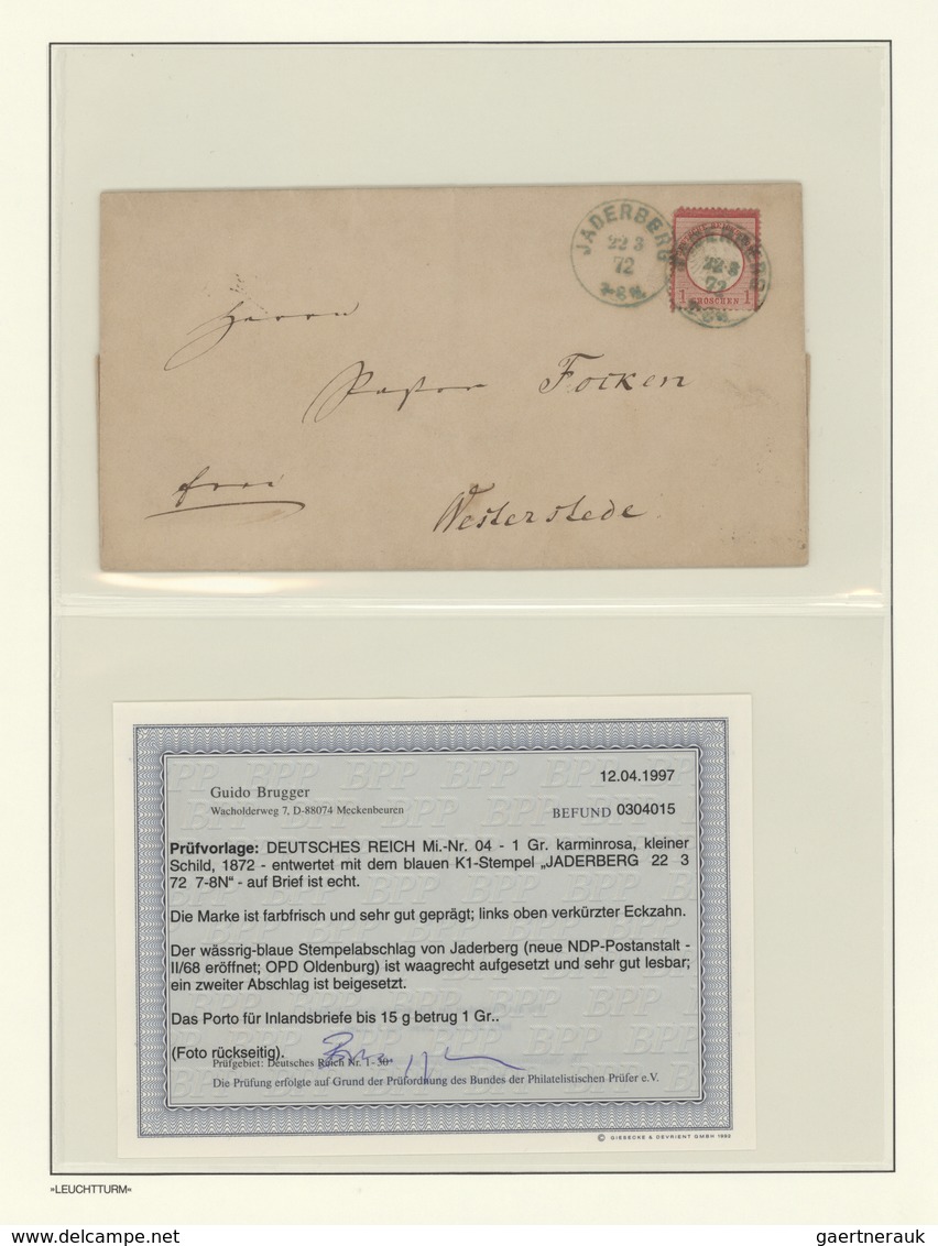 Deutsches Reich - Brustschild: 1872/75, Umfangreich Sammlung ERSTTAGE, FRÜHE- und SPÄTE STEMPEL, FAR