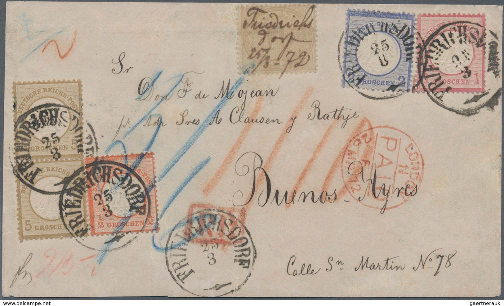 Deutsches Reich - Brustschild: Ab Ca. 1872, Herrlicher Posten Von Rund 180 Belegen Mit Imposanten Fr - Colecciones