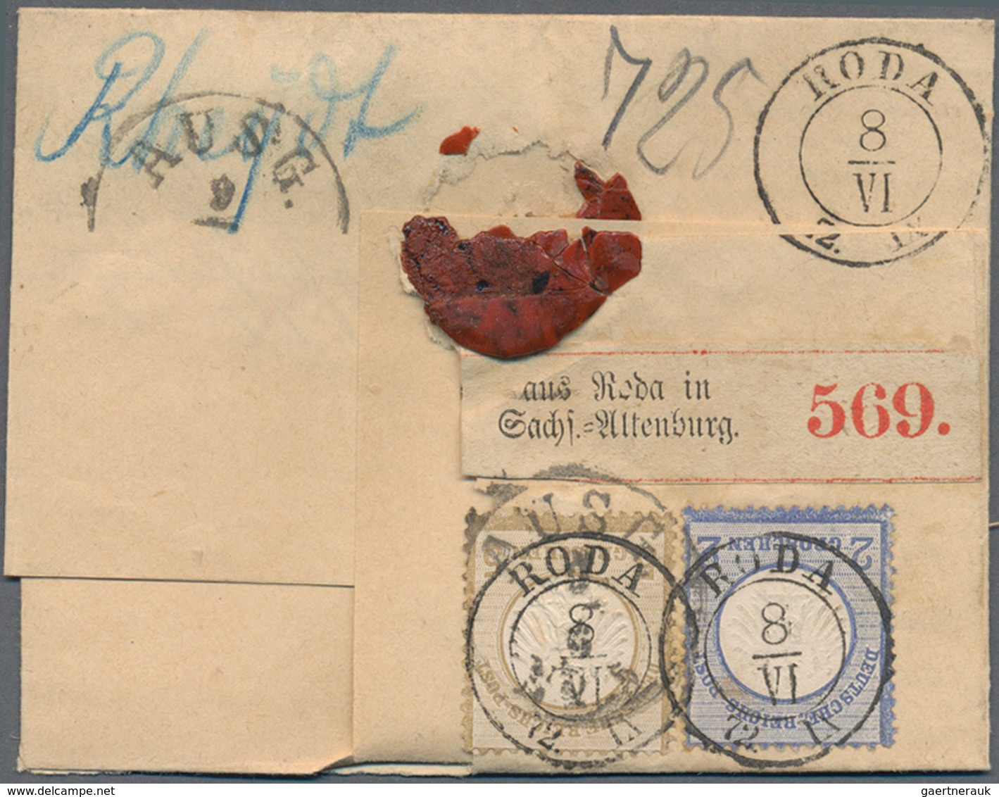 Deutsches Reich - Brustschild: Ab Ca. 1872, Herrlicher Posten Von Rund 180 Belegen Mit Imposanten Fr - Colecciones