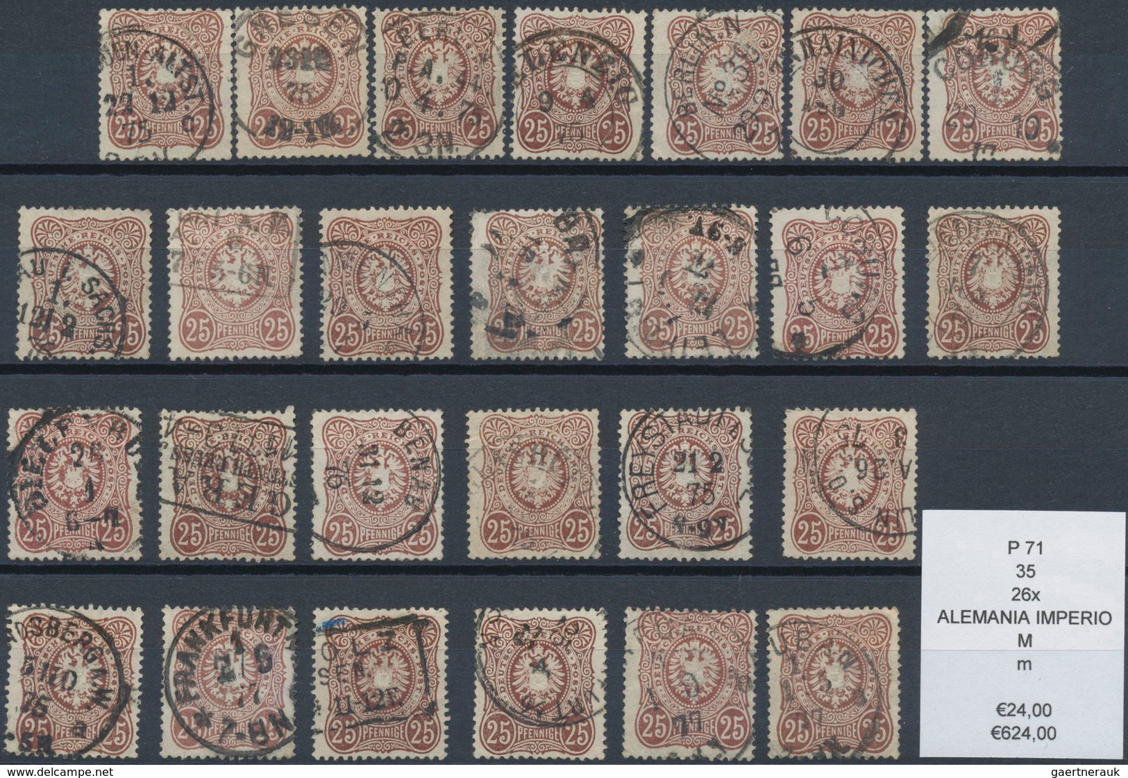 Deutsches Reich - Pfennige: 1875/79, 25 Und 50 Pfennige, Engrospartie Für Den Spezialisten: Ca. 89x - Collections