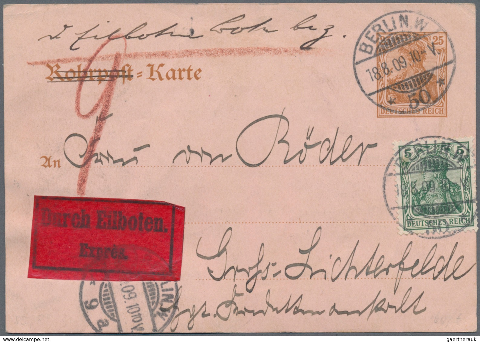 Deutsches Reich - Germania: 1900/1920, ORTSPOST GERMANIA, Interessanter Sammlungsbestand Mit Ca.70 B - Verzamelingen