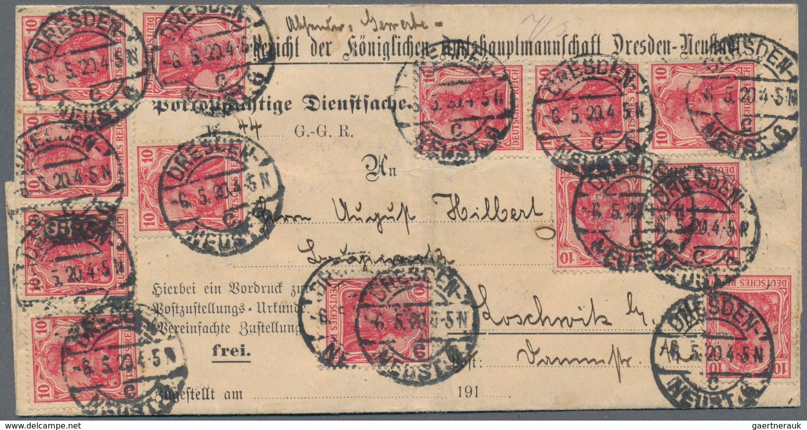 Deutsches Reich - Germania: 1900/1920, ORTSPOST GERMANIA, Interessanter Sammlungsbestand Mit Ca.70 B - Verzamelingen