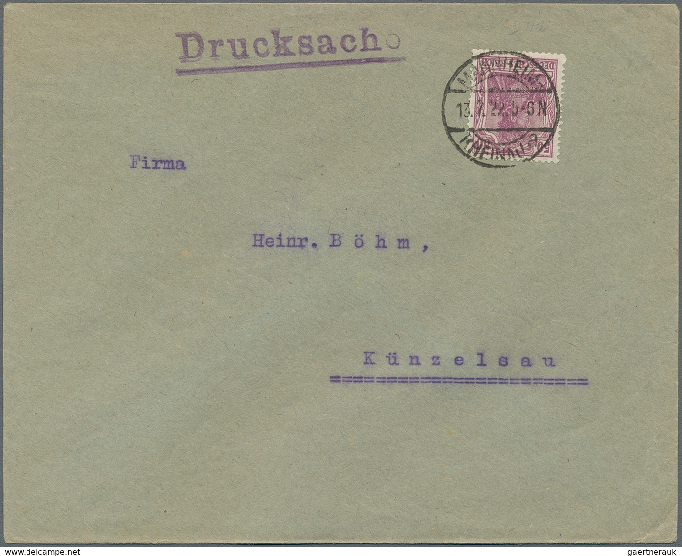 Deutsches Reich - Germania: 1919/1921, Konvolut Mit 9 Besseren Belegen, Dabei Hauptsächlich Frankatu - Sammlungen