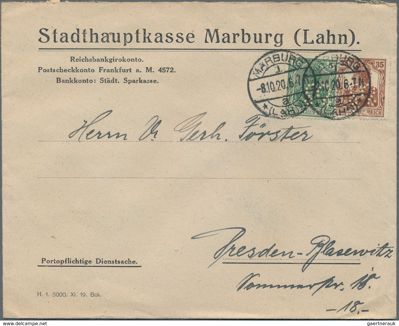 Deutsches Reich - Germania: 1920/22, Briefposten Mit 450 Briefen Späte Germania Und Frühe Infla Aus - Collections