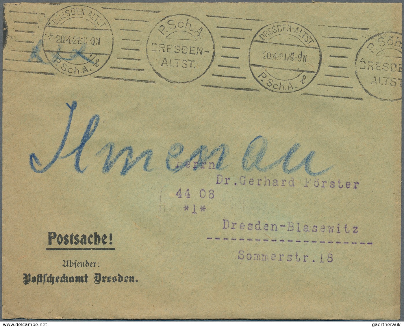 Deutsches Reich - Germania: 1920/22, Briefposten Mit 450 Briefen Späte Germania Und Frühe Infla Aus - Collections