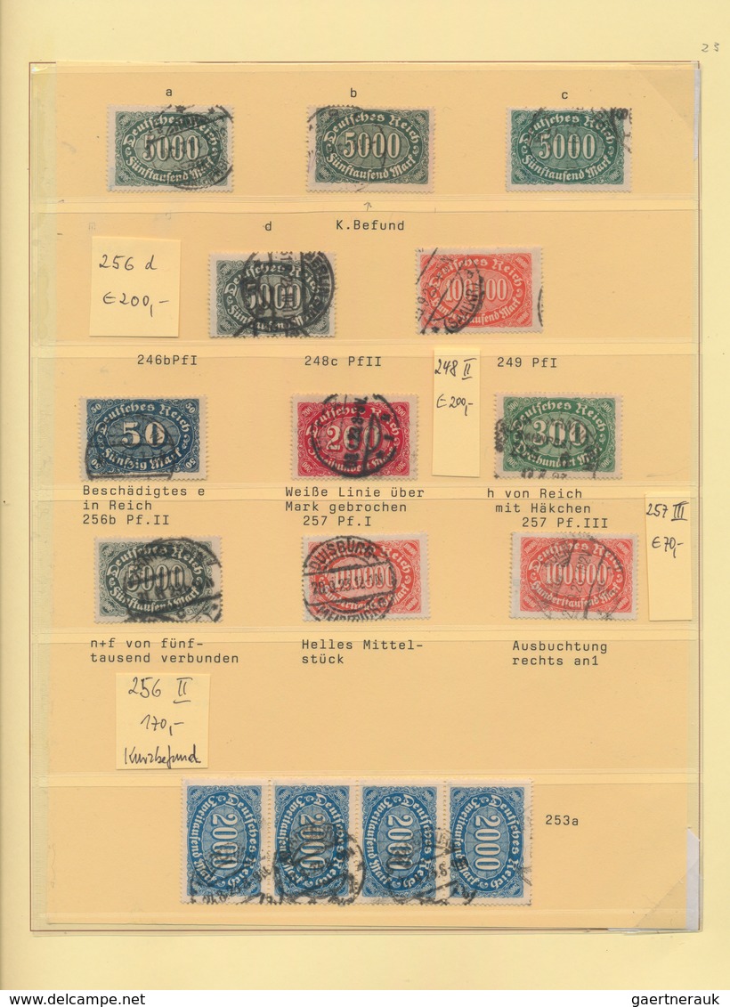 Deutsches Reich - Inflation: 1915/23, Gut Ausgebaute, Weitgehend Vollständige Gestempelte Sammlung ( - Verzamelingen