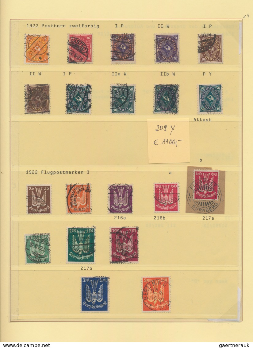Deutsches Reich - Inflation: 1915/23, Gut Ausgebaute, Weitgehend Vollständige Gestempelte Sammlung ( - Colecciones