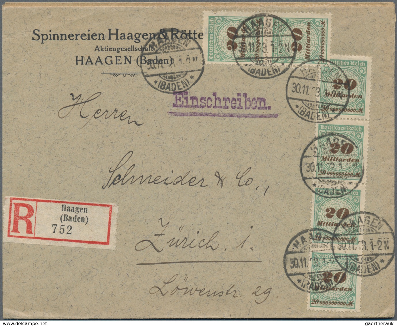 Deutsches Reich - Inflation: 1918/1923, Interessanter Posten Von Ca. 117 Belegen,dabei Paketkarten, - Verzamelingen