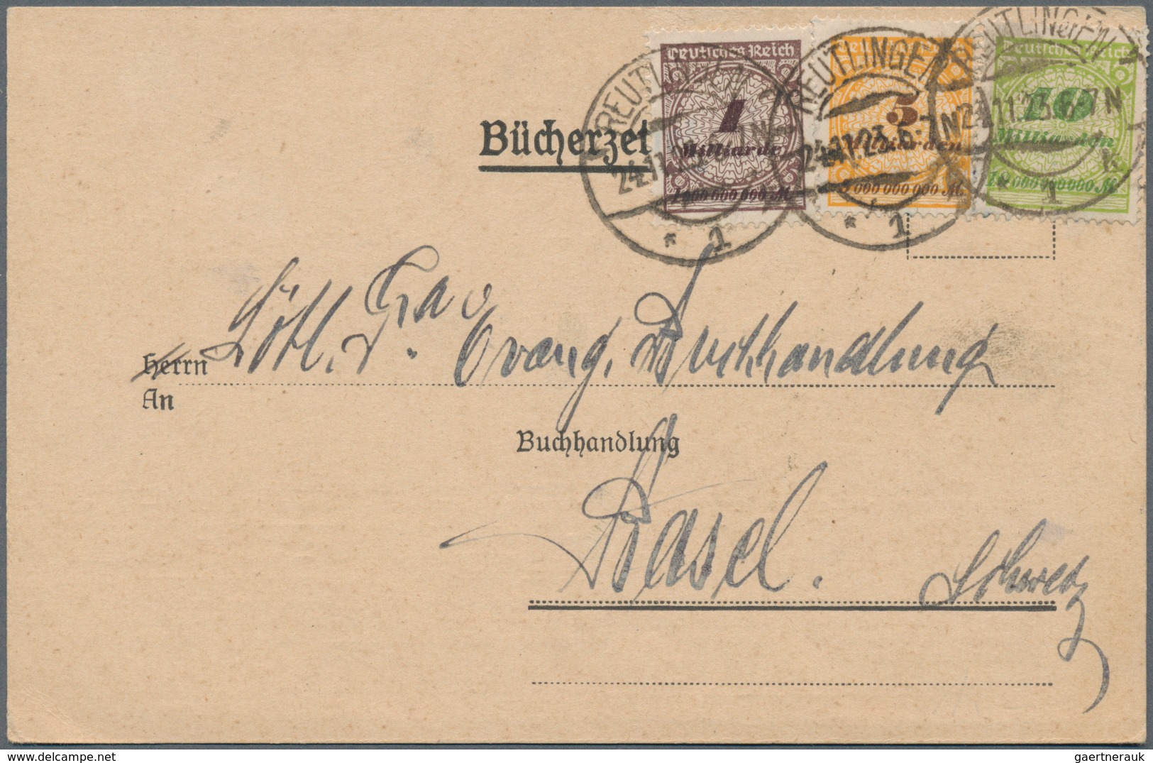 Deutsches Reich - Inflation: 1918/1923, Interessanter Posten Von Ca. 117 Belegen,dabei Paketkarten, - Verzamelingen