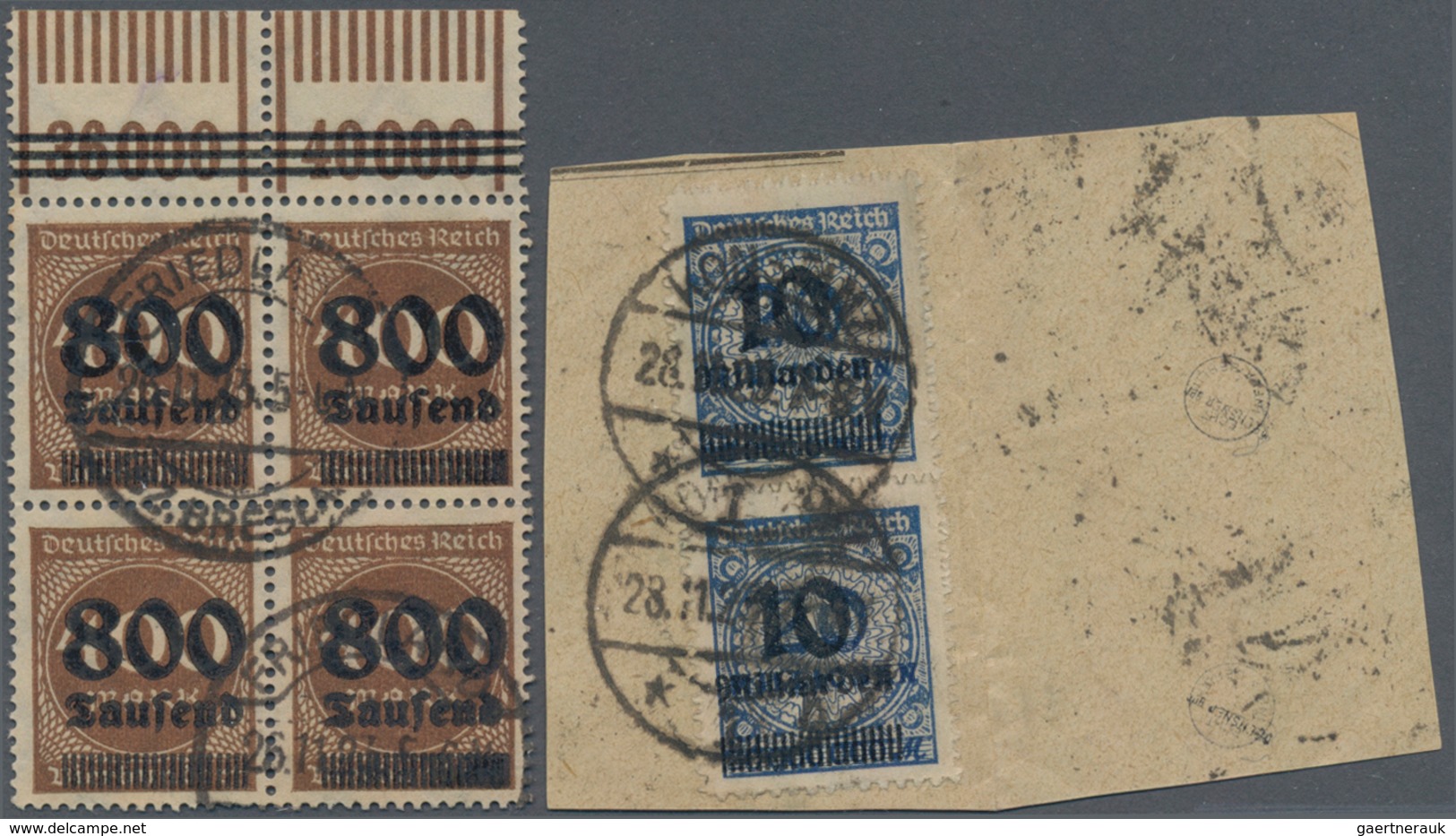 Deutsches Reich - Inflation: 1918/1923, Meist Gestempeltes Lot Auf Steckkarten/alten Loskarten, Alle - Colecciones