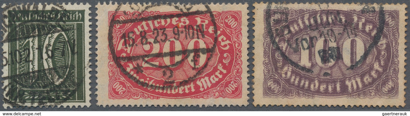 Deutsches Reich - Inflation: 1918/1923, Meist Gestempeltes Lot Auf Steckkarten/alten Loskarten, Alle - Collections