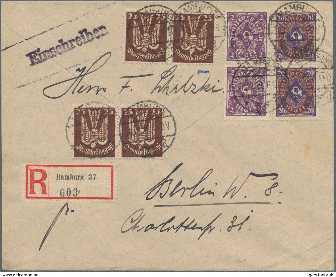 Deutsches Reich - Inflation: 1919/1923, EINSCHREIBE-POST, Reichhaltiger Sammlungsbestand Mit Ca.70 B - Verzamelingen