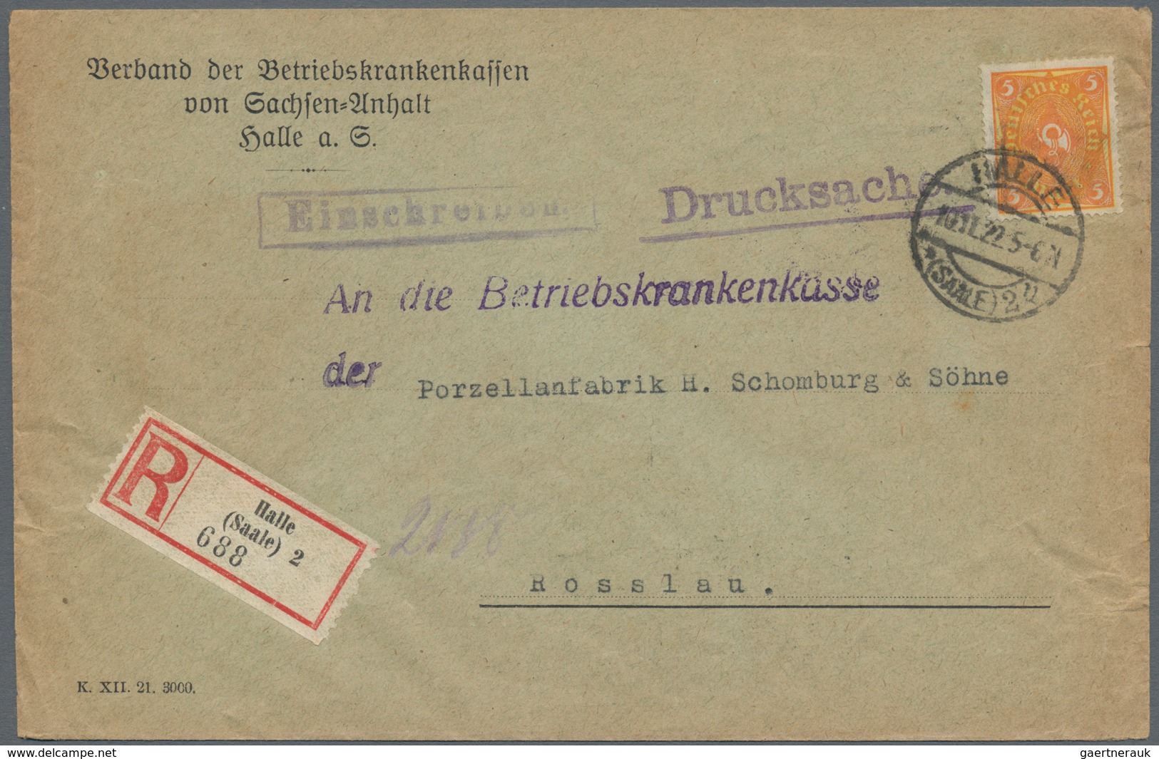 Deutsches Reich - Inflation: 1919/1923, EINSCHREIBE-POST, Reichhaltiger Sammlungsbestand Mit Ca.70 B - Colecciones