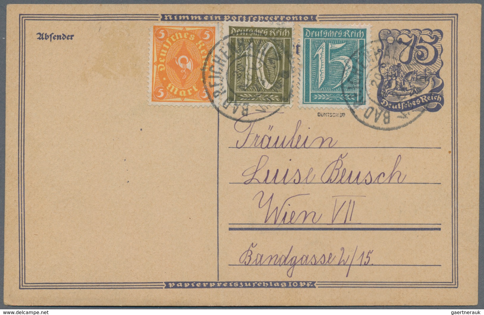 Deutsches Reich - Inflation: 1919/1923, Hochwertiger Sammlungsbestand Mit Ca.70 Briefen, Karten Und - Verzamelingen
